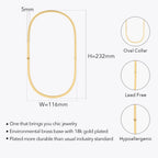 Oval Choker Geometric Necklace