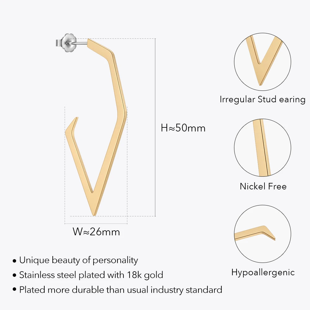 Lace Hook Geometric Earrings