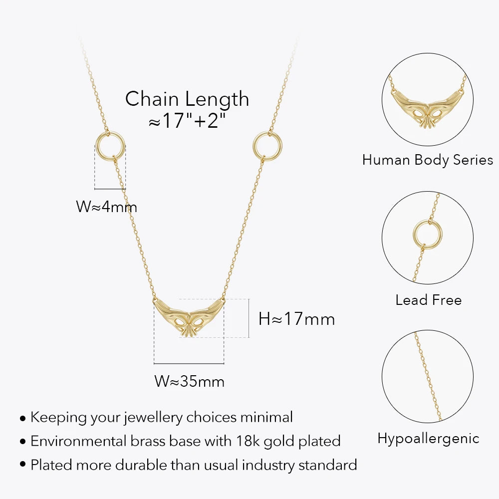 Human Hook Hand Necklace