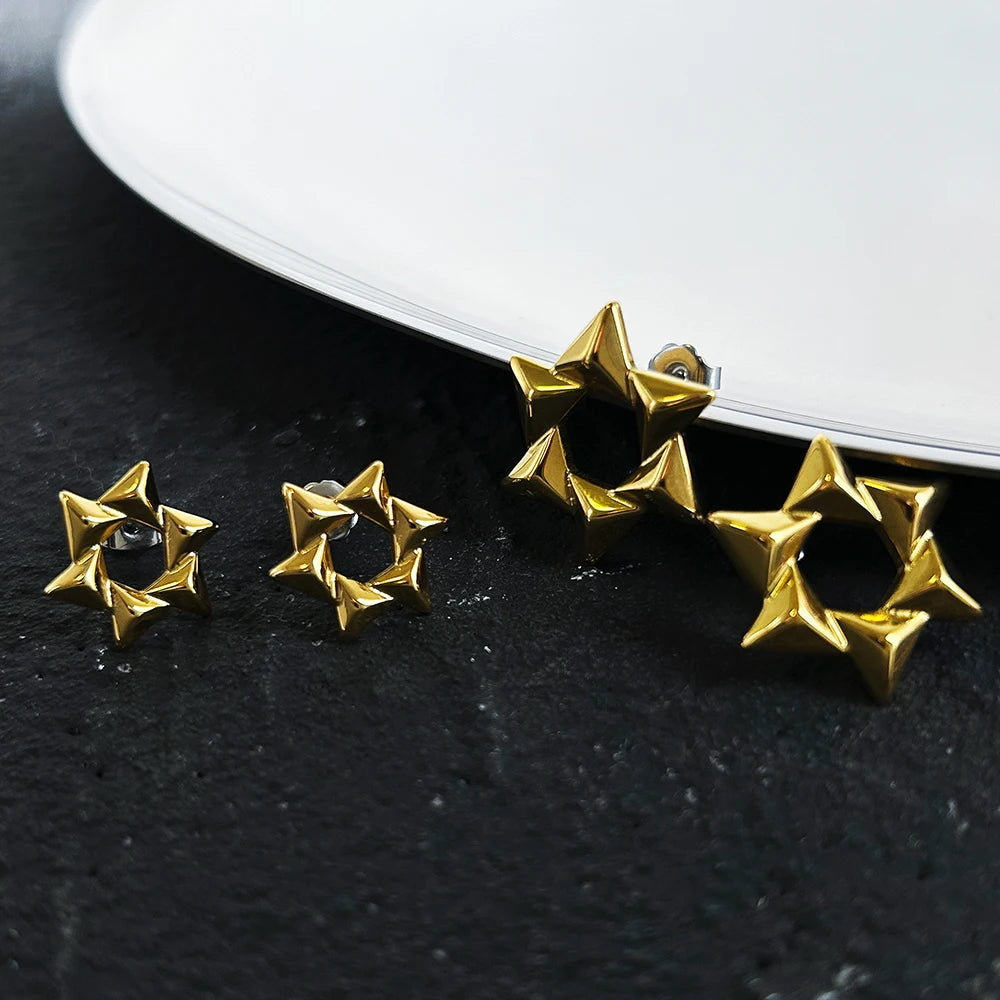 Snowflake Star Stud Earring