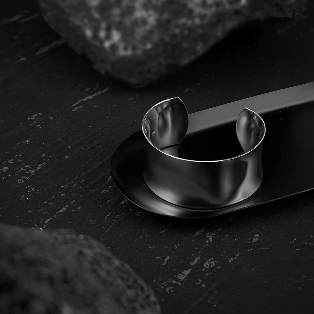 Wide Concave Cuff Bracelet