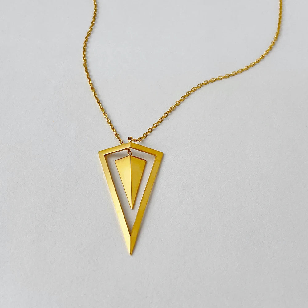 Triangle Geometric Necklace