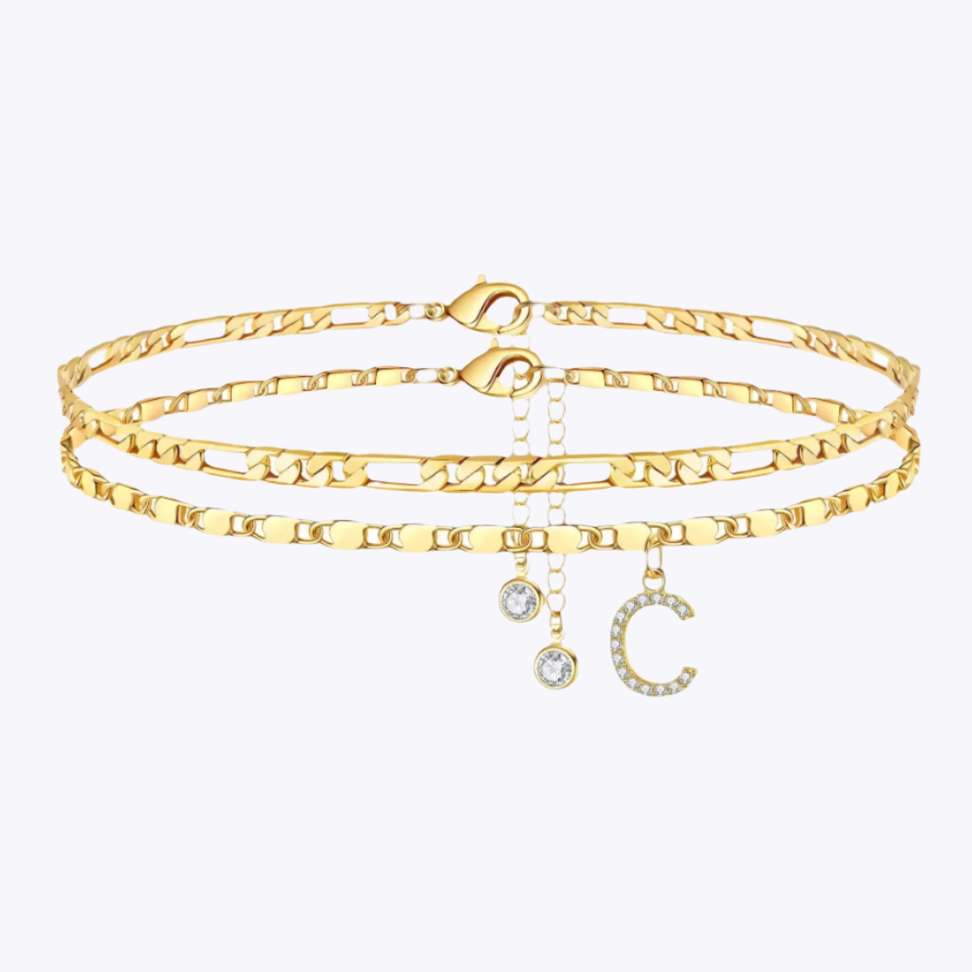 Initial Double Anklet