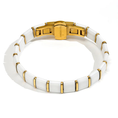 Ceramic Metal Spacer Bracelet & Ring