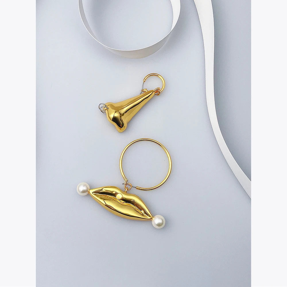 Human Nose & Lip Earrings