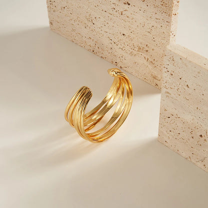 Curved Coil Cuff Bracelet