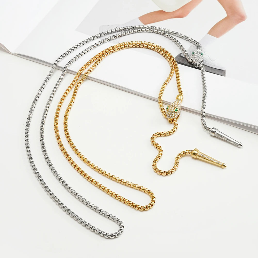 Snake Head Chain Necklace