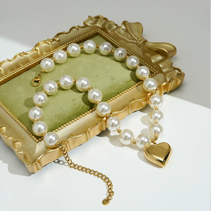 Heart Pearl Necklace