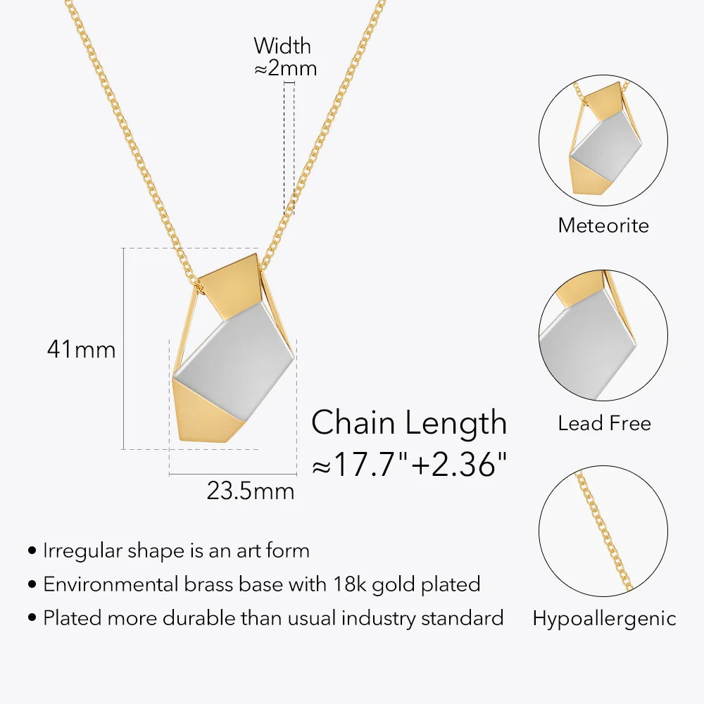 Meteorite Geometric Necklace