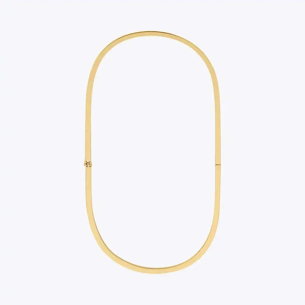 Oval Choker Geometric Necklace