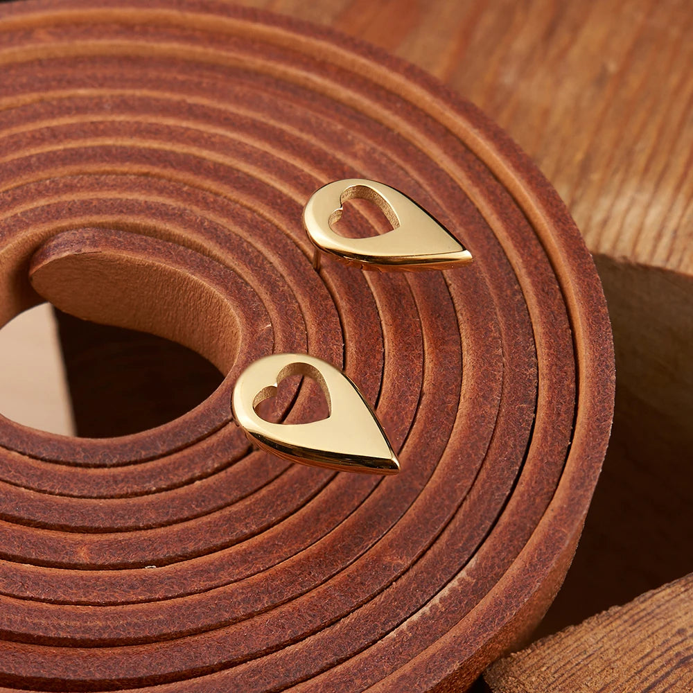 Droplet Heart Cutout Earrings