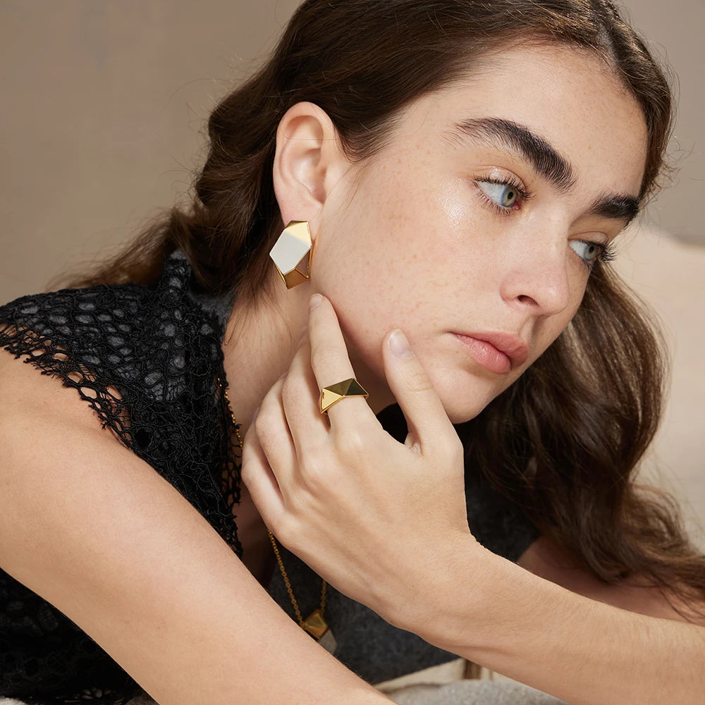 Prismatic Geometric Earring