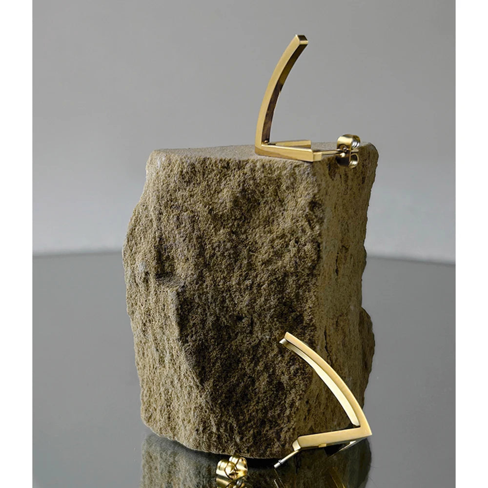 Cut Arc Geometric Earrings