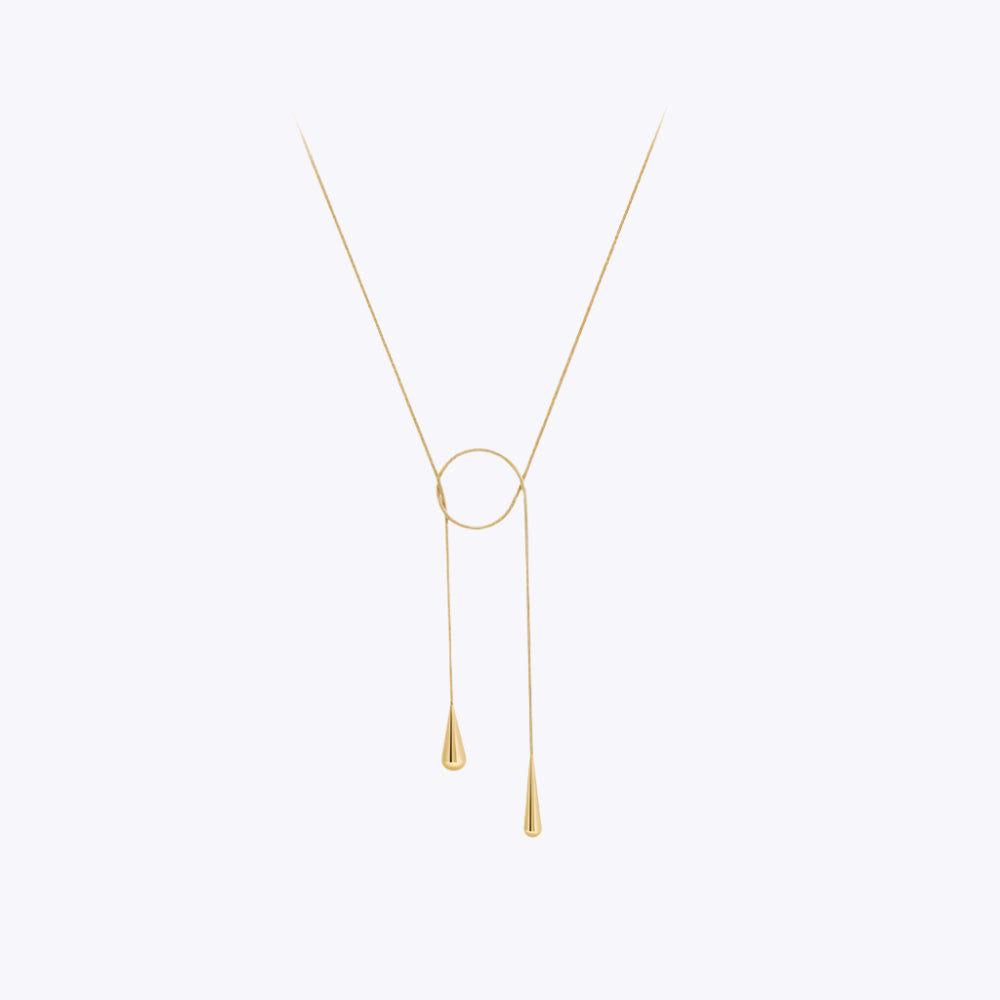 Double Water Drop Punk Necklace
