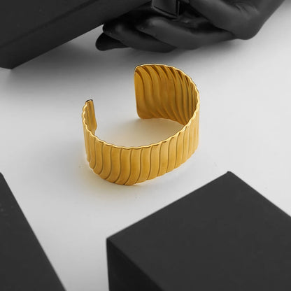 Wavy Stripe Cuff Bracelet