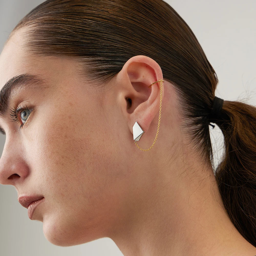 Clip Drop Geometric Earrings