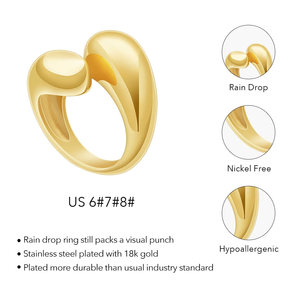 Rain Drop Blob Ring