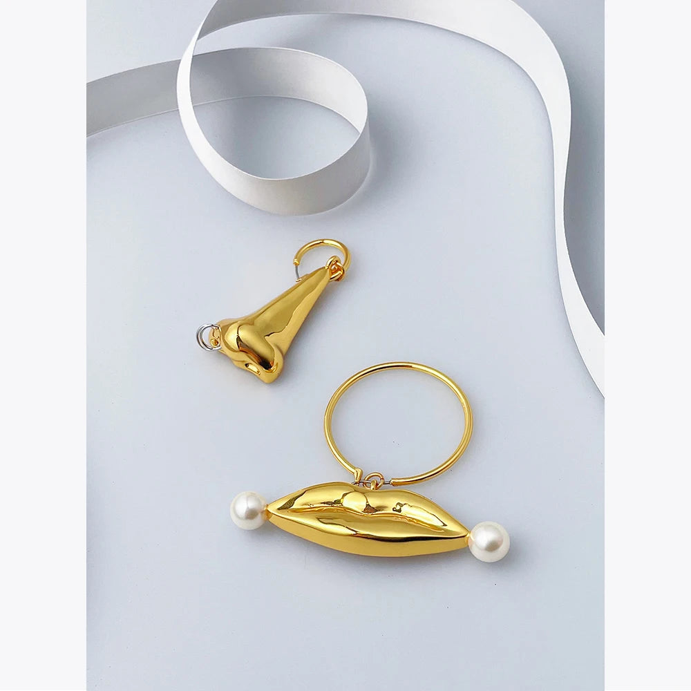 Human Nose & Lip Earrings