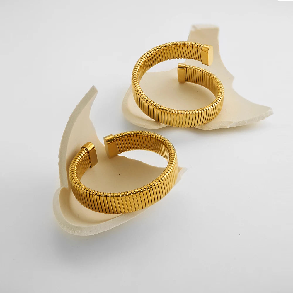 Textured Elastic Cuff Bracelet