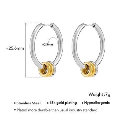Small Ring Hoop Earrings