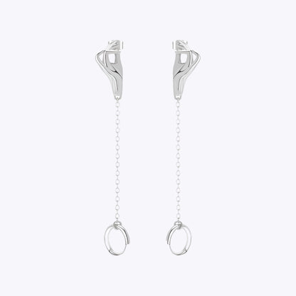 Human Hook Hand Drop Earrings