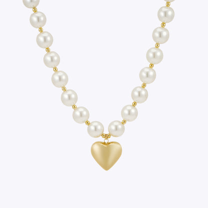 Heart Pearl Necklace