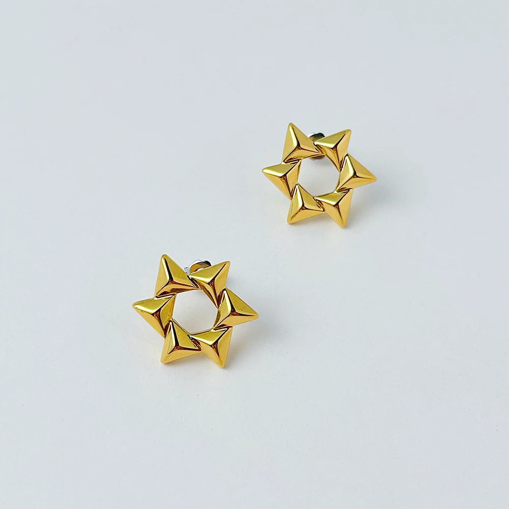 Snowflake Star Stud Earring