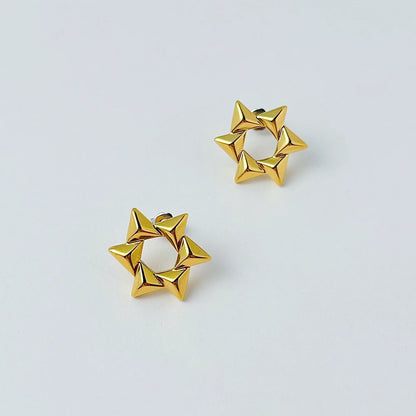Snowflake Star Stud Earring