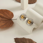 Wrapped Circle Stud