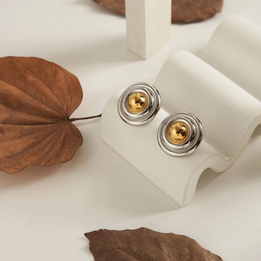 Wrapped Circle Stud