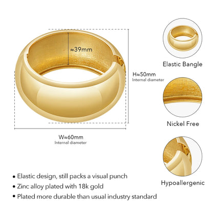 Hollow Curved Bangle Bracelet