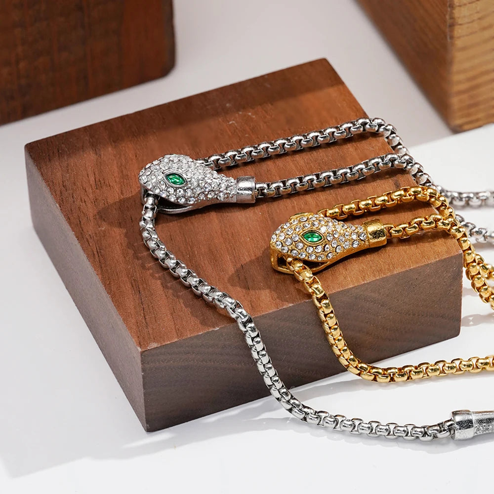 Snake Head Chain Necklace