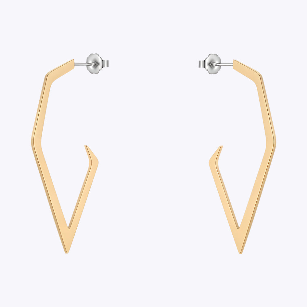 Lace Hook Geometric Earrings