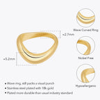 Wave Blob Ring