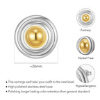 Wrapped Circle Stud