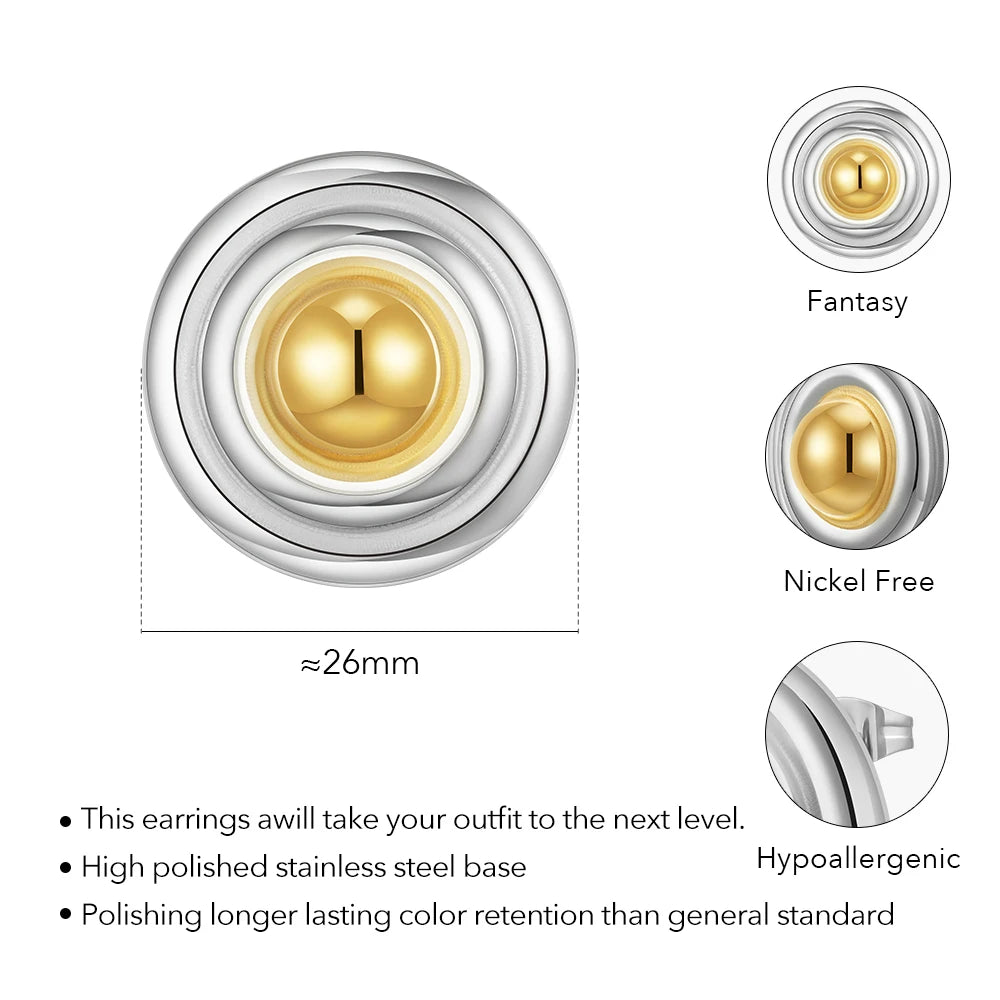 Wrapped Circle Stud