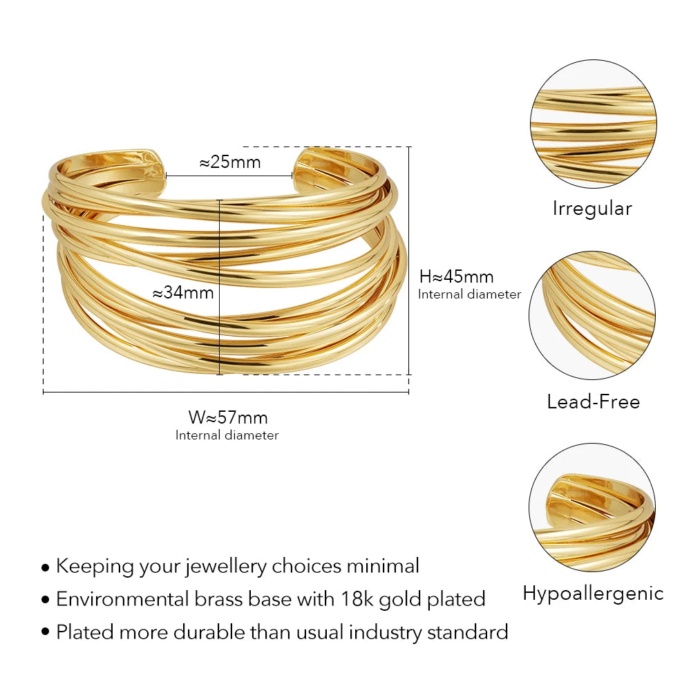 Curved Coil Cuff Bracelet