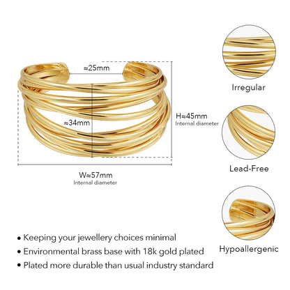 Curved Coil Cuff Bracelet