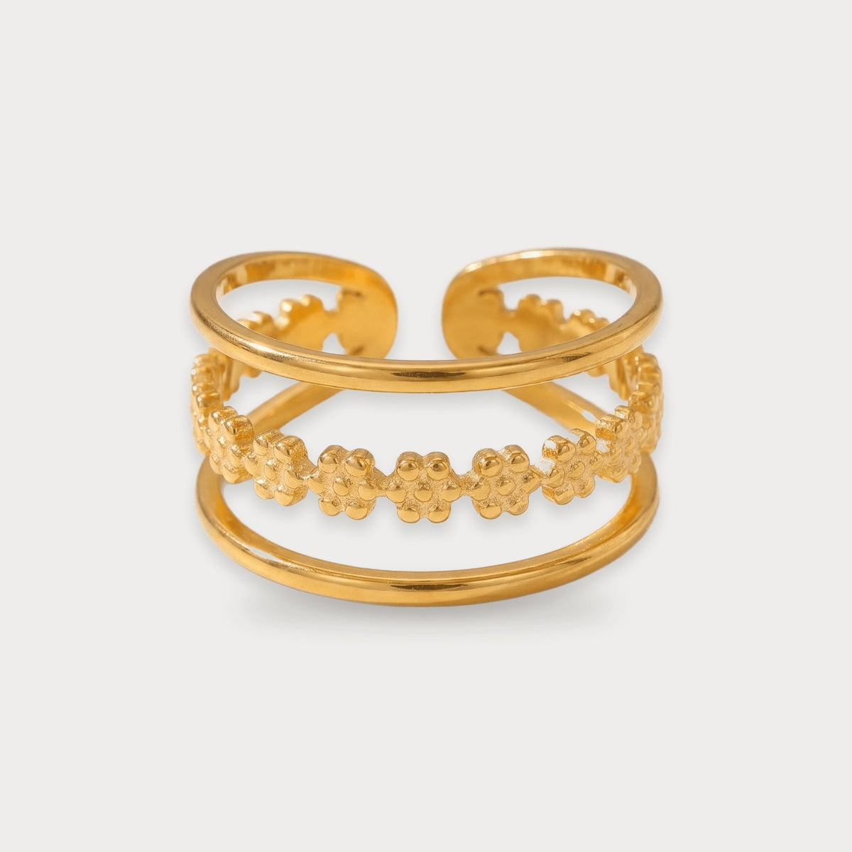 Beaded Trio Ring