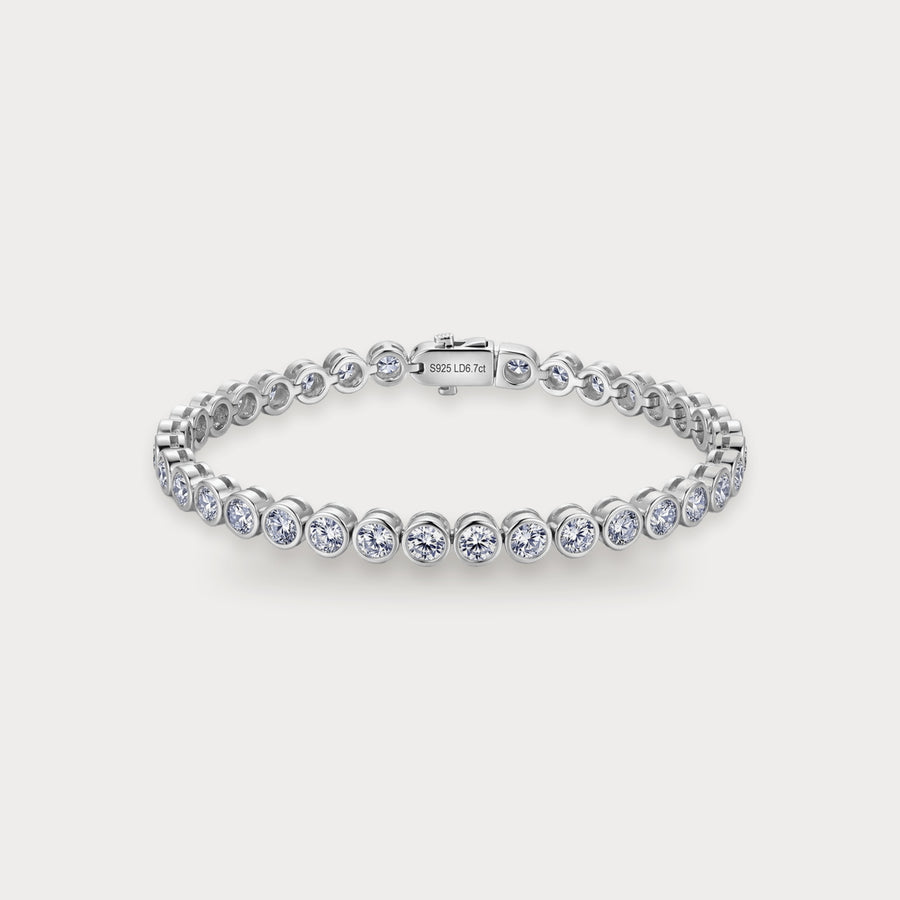 Bezel Lab Diamond Tennis Bracelet