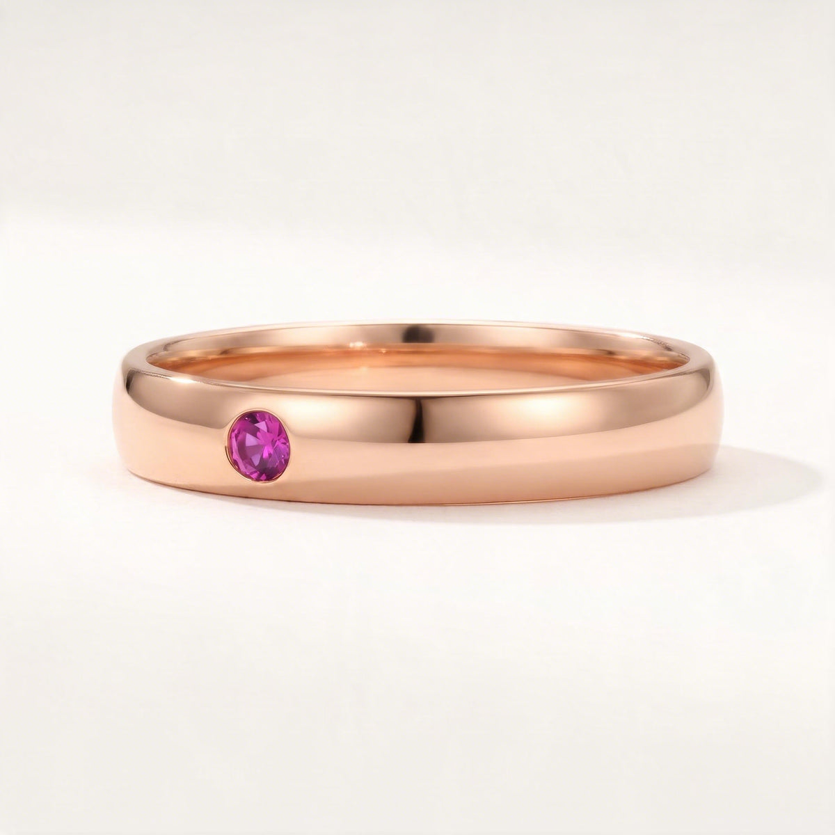 Birthstone Name Ring in rose gold