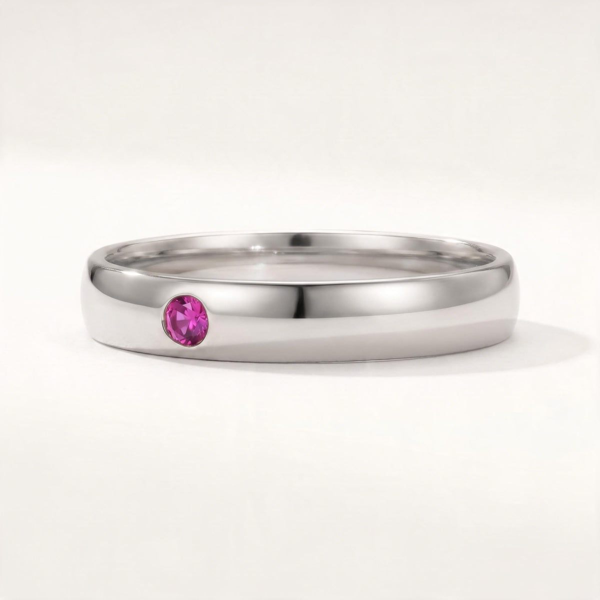 Birthstone Name Ring in silver