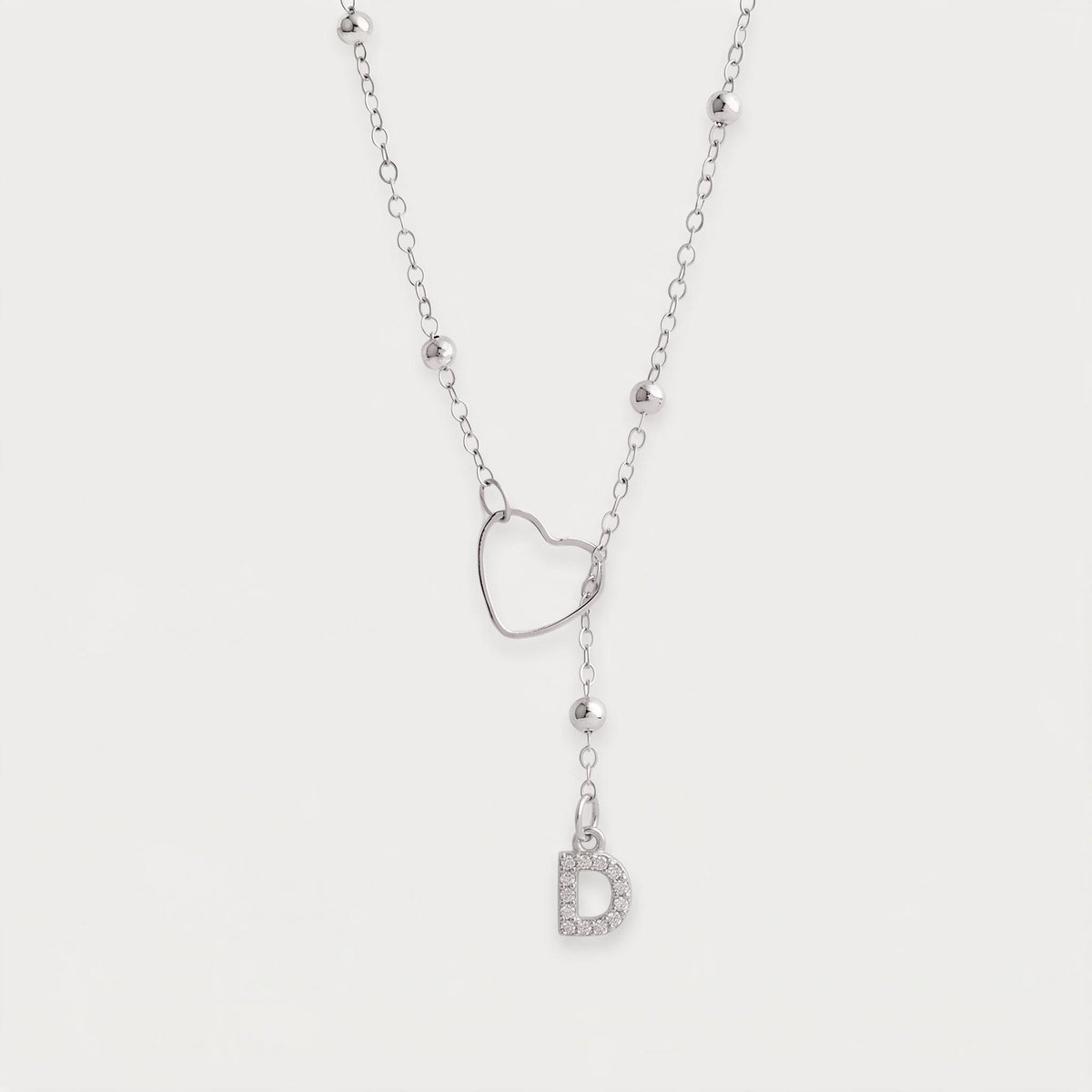 Letter D · silver