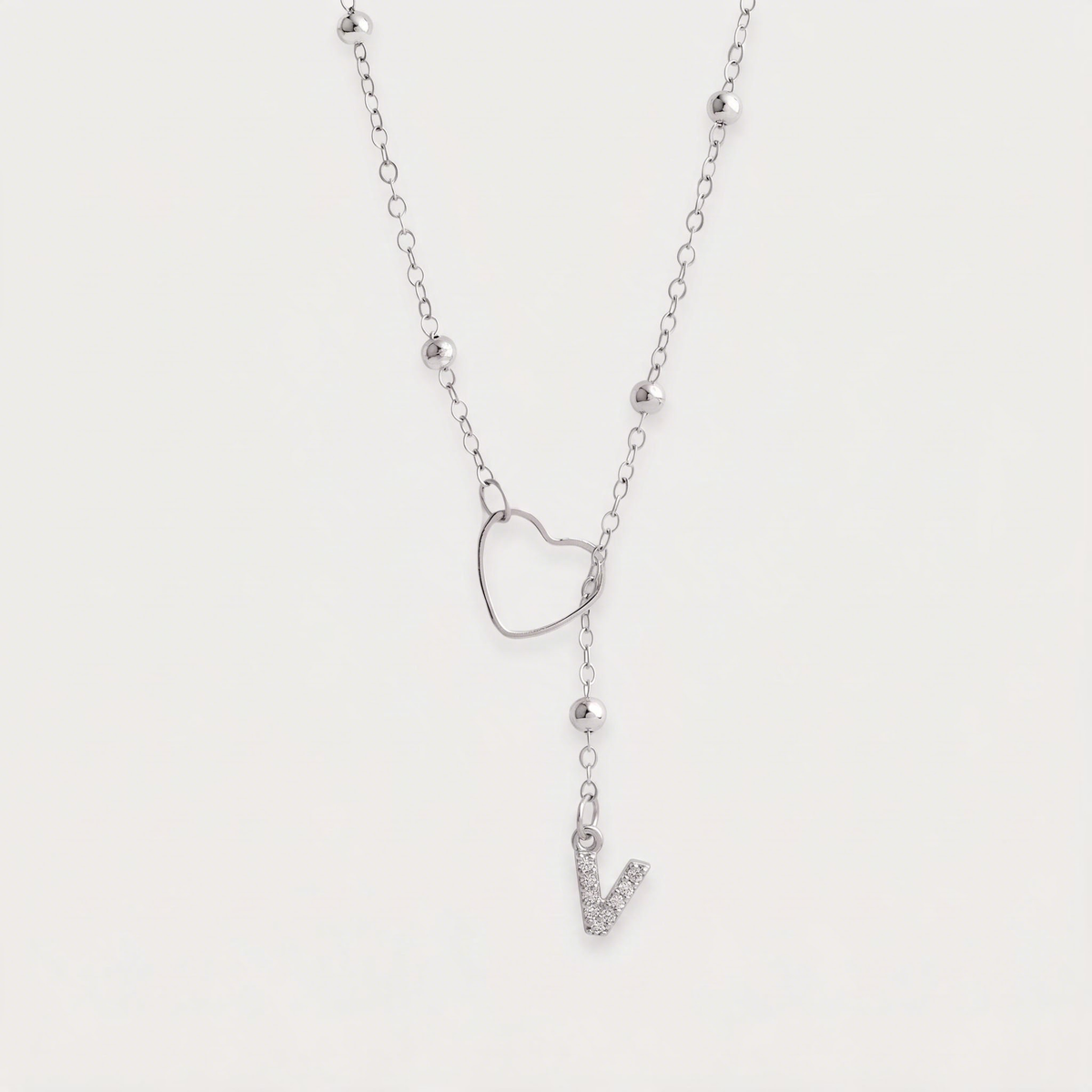 Letter V · silver