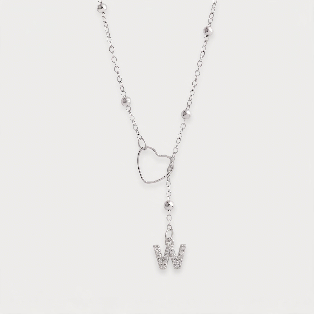 Letter W · silver