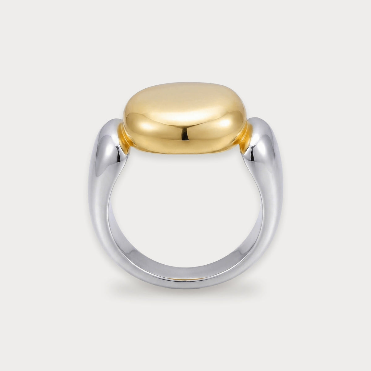 Geometric Oval Cross Ring
