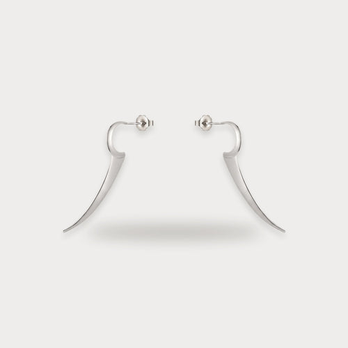 Back Blade Punk Earrings in silver