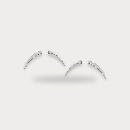 Bladewing Punk Earrings in silver