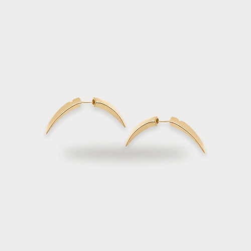 Bladewing Punk Earrings in gold