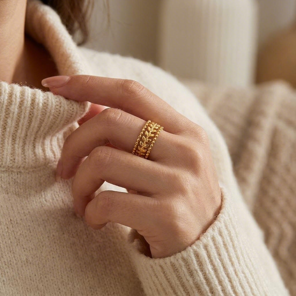Filigree Flower Ring lifestyle photo